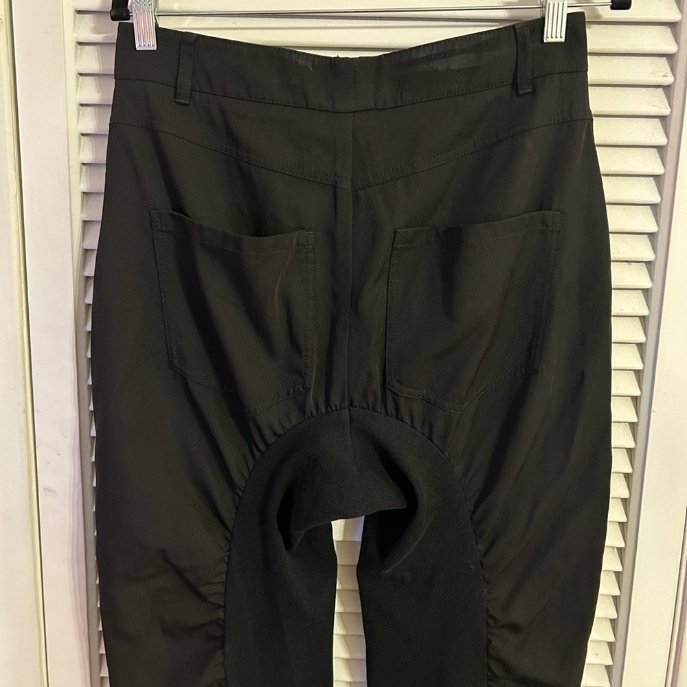 Stella McCartney Tina Ruched Wool and Cotton Pants in Black, Size 40 (US 4-6) - Picture 7 of 15